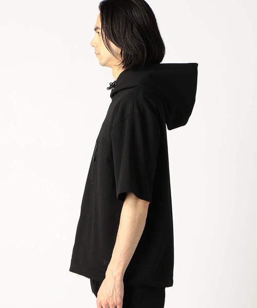 Grand PARK（グランドパーク）の「圧縮マイクロ鹿の子半袖パーカー（パーカー・メンズ・ホワイト/ネイビー/ブラック/グレー・MEDIUM/LARGE/X-LARGE）」の8枚目の写真