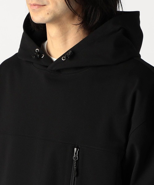 Grand PARK（グランドパーク）の「圧縮マイクロ鹿の子半袖パーカー（パーカー・メンズ・ホワイト/ネイビー/ブラック/グレー・MEDIUM/LARGE/X-LARGE）」の9枚目の写真