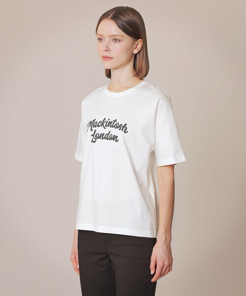 MACKINTOSH LONDON（マッキントッシュ ロンドン）の「ロゴプリントTシャツ（Tシャツ/カットソー・レディース・ブラック/ブルー系その他2/オフホワイト・38）」の7枚目の写真