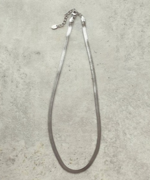 GOLDY（ゴールディ）の「【GOLDY】アレルギー対応 フラット チェーン ステンレス ネックレス / 3230214（ネックレス・レディース・ゴールド/シルバー・FREE）」の2枚目の写真