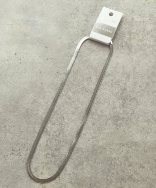 GOLDY（ゴールディ）の「【GOLDY】アレルギー対応 フラット チェーン ステンレス ネックレス / 3230214（ネックレス・レディース・ゴールド/シルバー・FREE）」の4枚目の写真