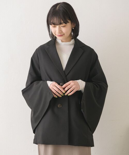 RETRO GIRL（レトロガール）の「スリーブ釦テーラーJK（その他アウター・レディース・ナチュラル/ブラック/ベージュ/ブラウン系その他2・FREE）」の3枚目の写真