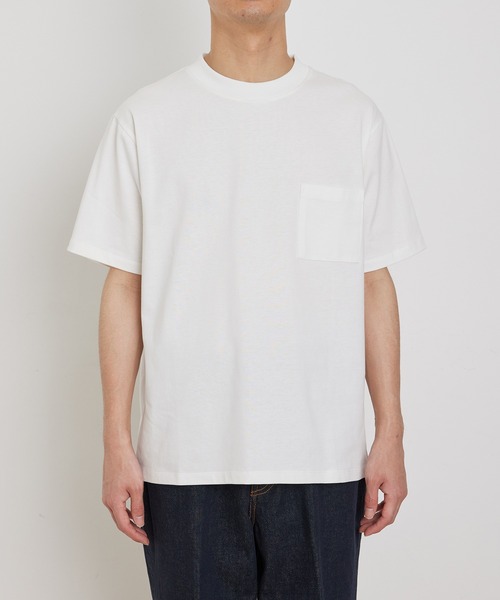 ADAM ET ROPE'（アダムエロペ）の「〈汗染み防止〉スエット ガード ベーシック ポケット Tシャツ（Tシャツ/カットソー・メンズ・ホワイト/ライトグリーン/グリーン系その他3・S/M/L）」の14枚目の写真