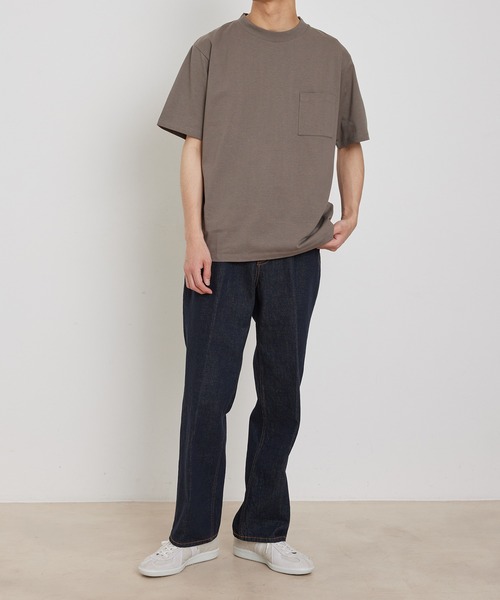 ADAM ET ROPE'（アダムエロペ）の「〈汗染み防止〉スエット ガード ベーシック ポケット Tシャツ（Tシャツ/カットソー・メンズ・ホワイト/ライトグリーン/グリーン系その他3・S/M/L）」の5枚目の写真