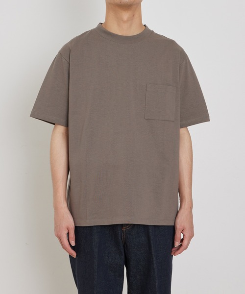 ADAM ET ROPE'（アダムエロペ）の「〈汗染み防止〉スエット ガード ベーシック ポケット Tシャツ（Tシャツ/カットソー・メンズ・ホワイト/ライトグリーン/グリーン系その他3・S/M/L）」の21枚目の写真