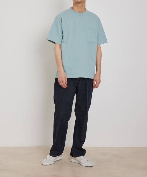 ADAM ET ROPE'（アダムエロペ）の「〈汗染み防止〉スエット ガード ベーシック ポケット Tシャツ（Tシャツ/カットソー・メンズ・ホワイト/ライトグリーン/グリーン系その他3・S/M/L）」の19枚目の写真