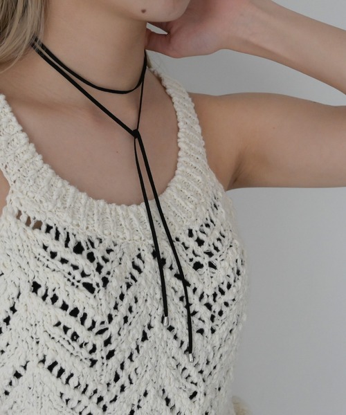 CANAL JEAN（キャナルジーン）の「Pt　フェイクスウェードチョーカー（チョーカー・レディース・シルバー・ONE SIZE）」の2枚目の写真