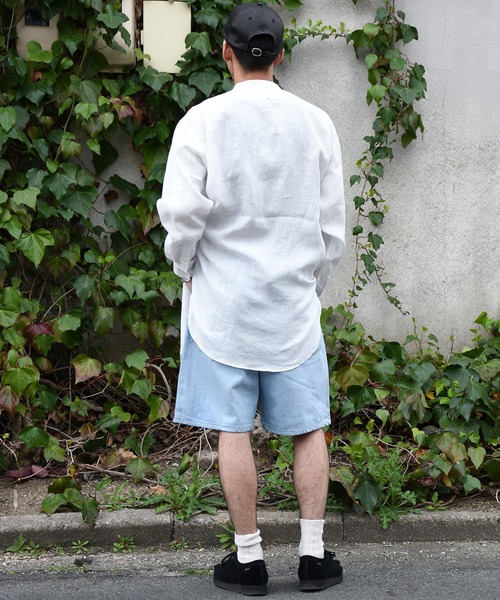 Vlas Blomme（ヴラスブラム）の「【Vlas Blomme】チュニックシャツ（シャツ/ブラウス・メンズ・ベージュ/ブルー/ホワイト・FREE）」の10枚目の写真