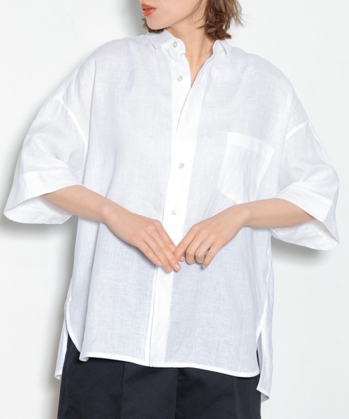 TICCA（ティッカ）の「TICCA リネン半袖シャツ（シャツ/ブラウス