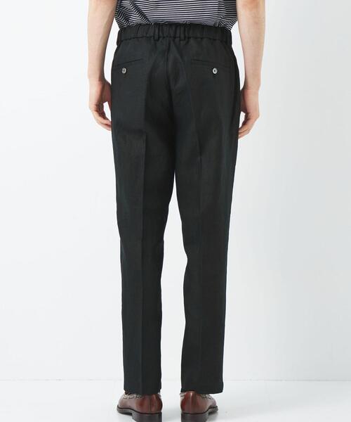 green label relaxing（グリーンレーベルリラクシング）の「フレンチリネン 1プリーツ イージーパンツ（その他パンツ・メンズ・ブラック・XL/L/M/S）」の5枚目の写真