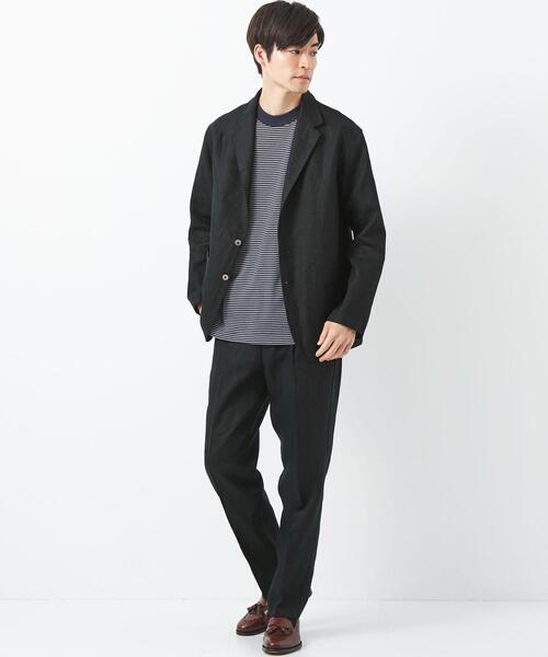 green label relaxing（グリーンレーベルリラクシング）の「フレンチリネン 1プリーツ イージーパンツ（その他パンツ・メンズ・ブラック・XL/L/M/S）」の7枚目の写真
