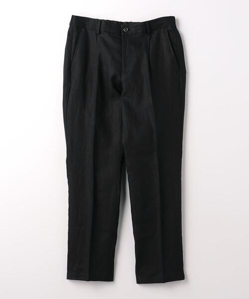 green label relaxing（グリーンレーベルリラクシング）の「フレンチリネン 1プリーツ イージーパンツ（その他パンツ・メンズ・ブラック・XL/L/M/S）」の8枚目の写真