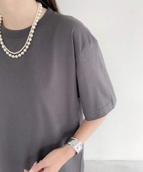 MYMOOD.(マイムード)の「5.6オンス ハイグレードコットン オーバーサイズTシャツ(Tシャツ/カットソー・レディース・ホワイト/ブラック/グレー/チャコールグレー・M/L)」の20枚目の写真