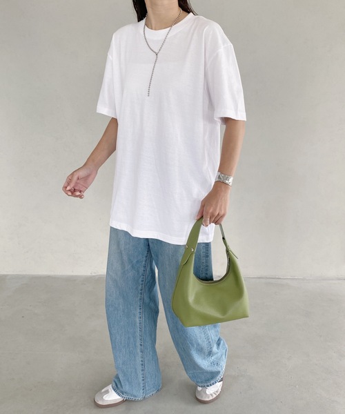 MYMOOD.(マイムード)の「5.6オンス ハイグレードコットン オーバーサイズTシャツ(Tシャツ/カットソー・レディース・ホワイト/ブラック/グレー/チャコールグレー・M/L)」の7枚目の写真