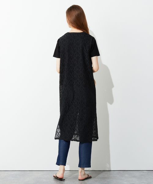 LE SOUK HOLIDAY（ルスークホリデー）の「レースジレ（カーディガン/ボレロ・レディース・ブラック/オフホワイト・M/L）」の9枚目の写真