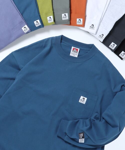 BEN DAVIS(ベンデイビス)の「【BEN DAVIS(ベンデイビス)】 NEW L/S POCKET TEE (WIDE) / ピスネーム ポケット ロンT ワンポイント 長袖 ビッグ(Tシャツ/カットソー・メンズ・オフホワイト/カーキ/ダークパープル/ブラック/ブルー系その他2/チャコール/オレンジ系その他5/ホワイト/グリーン系その他5・MEDIUM/LARGE/X-LARGE/SMALL)」の7枚目の写真