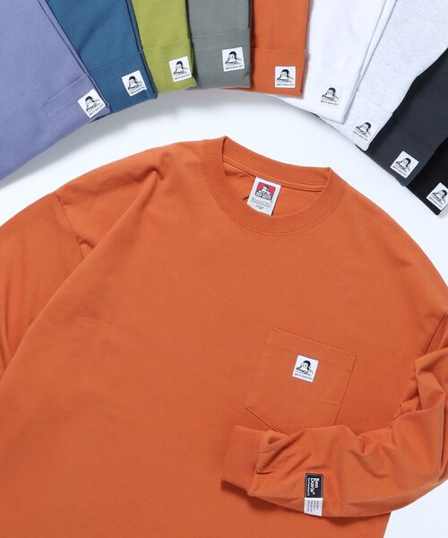 BEN DAVIS(ベンデイビス)の「【BEN DAVIS(ベンデイビス)】 NEW L/S POCKET TEE (WIDE) / ピスネーム ポケット ロンT ワンポイント 長袖 ビッグ(Tシャツ/カットソー・メンズ・オフホワイト/カーキ/ダークパープル/ブラック/ブルー系その他2/チャコール/オレンジ系その他5/ホワイト/グリーン系その他5・MEDIUM/LARGE/X-LARGE/SMALL)」の9枚目の写真