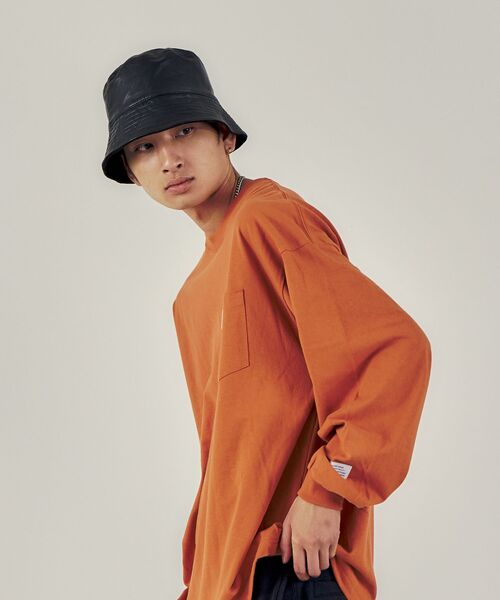BEN DAVIS(ベンデイビス)の「【BEN DAVIS(ベンデイビス)】 NEW L/S POCKET TEE (WIDE) / ピスネーム ポケット ロンT ワンポイント 長袖 ビッグ(Tシャツ/カットソー・メンズ・オフホワイト/カーキ/ダークパープル/ブラック/ブルー系その他2/チャコール/オレンジ系その他5/ホワイト/グリーン系その他5・MEDIUM/LARGE/X-LARGE/SMALL)」の19枚目の写真