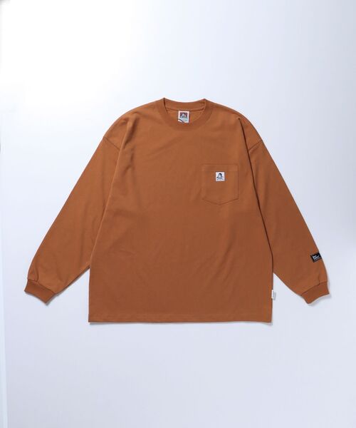BEN DAVIS(ベンデイビス)の「【BEN DAVIS(ベンデイビス)】 NEW L/S POCKET TEE (WIDE) / ピスネーム ポケット ロンT ワンポイント 長袖 ビッグ(Tシャツ/カットソー・メンズ・オフホワイト/カーキ/ダークパープル/ブラック/ブルー系その他2/チャコール/オレンジ系その他5/ホワイト/グリーン系その他5・MEDIUM/LARGE/X-LARGE/SMALL)」の15枚目の写真