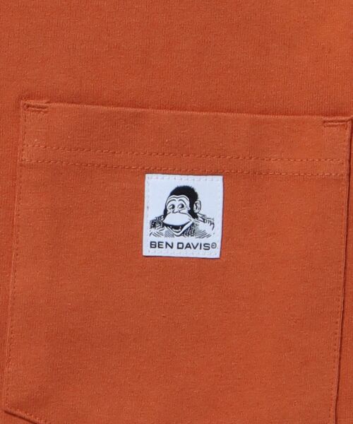 BEN DAVIS(ベンデイビス)の「【BEN DAVIS(ベンデイビス)】 NEW L/S POCKET TEE (WIDE) / ピスネーム ポケット ロンT ワンポイント 長袖 ビッグ(Tシャツ/カットソー・メンズ・オフホワイト/カーキ/ダークパープル/ブラック/ブルー系その他2/チャコール/オレンジ系その他5/ホワイト/グリーン系その他5・MEDIUM/LARGE/X-LARGE/SMALL)」の12枚目の写真