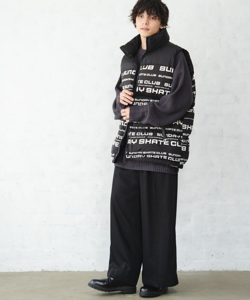 WEGO(ウィゴー)の「WEGO/ハイネックパデットベスト(ダウンベスト・メンズ・ホワイト/ブラック/その他1・MEDIUM/LARGE)」の15枚目の写真