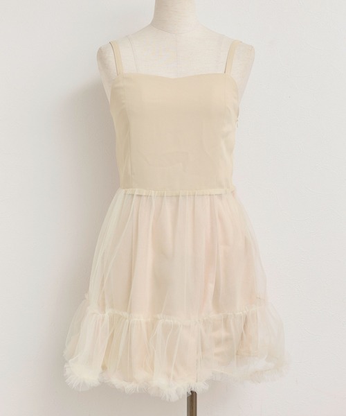 TITTY&CO.（ティティーアンドコー）の「【TITTY&CO.】フレアミニチュールジャンパースカート（ジャンパースカート・レディース・アイボリー/ブラック・FREE）」の9枚目の写真