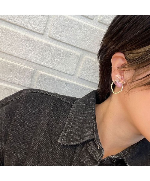 tone(トーン)の「【musk】ヴィンテージのピンクビーズイヤリング(MA)(イヤリング・レディース・ピンク・FREE)」の10枚目の写真