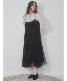 merry jenny | チュールティアードワンピース(ワンピース)