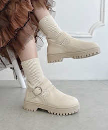 ニットドッキングベルトソックスブーツ