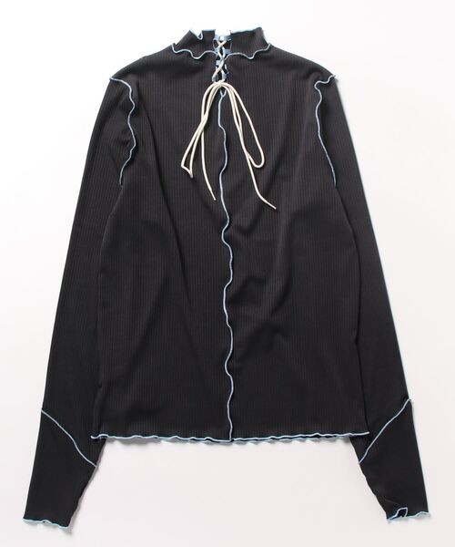 idem（イデム）の「lace up mellow tops/レースアップメロウ