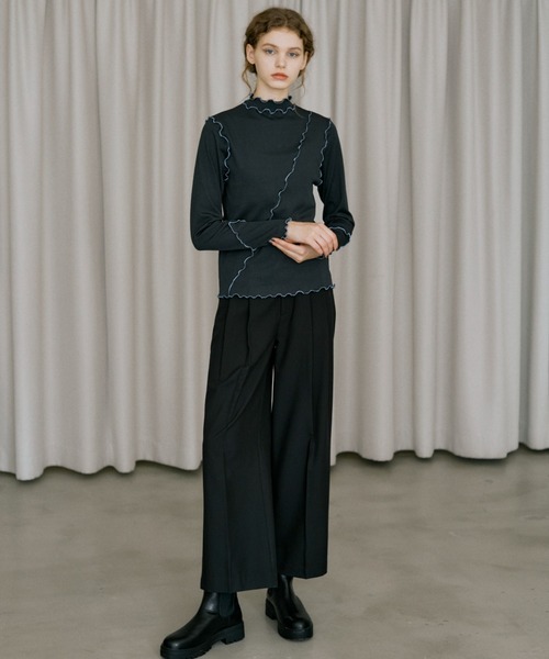 idem（イデム）の「lace up mellow tops/レースアップメロウ