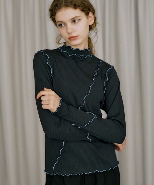 idem（イデム）の「lace up mellow tops/レースアップメロウ