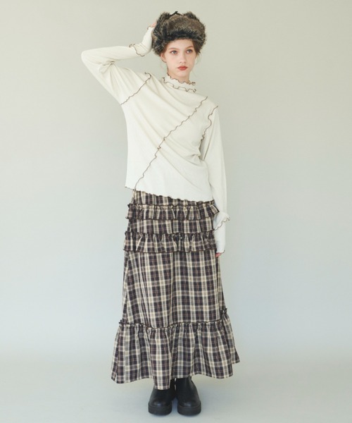 idem（イデム）の「lace up mellow tops/レースアップメロウ