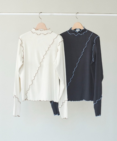 idem（イデム）の「lace up mellow tops/レースアップメロウ
