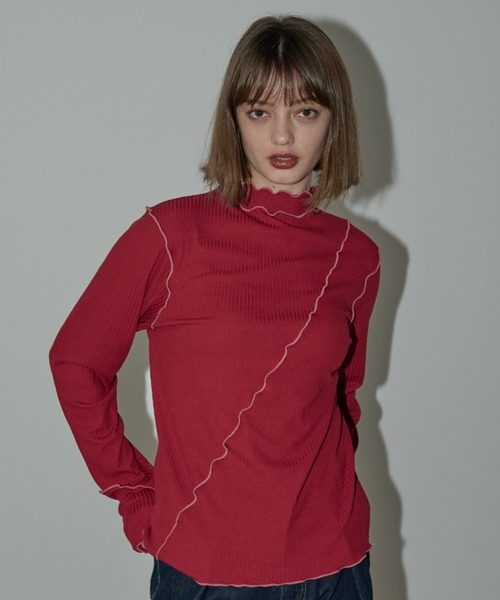 lace up mellow tops/レースアップメロウトップス（Tシャツ