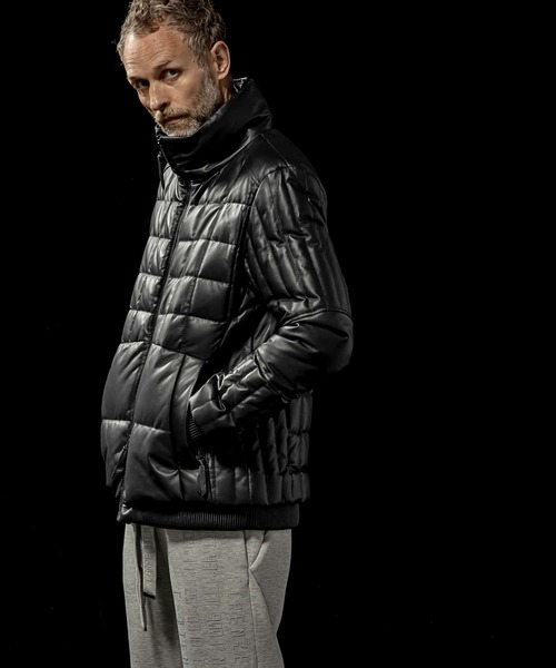 C DIEM（カルペディエム）の「C DIEM(カルペディエム)Leather Square Quilt Down Jacket /スクエアキルトレザーダウンジャケット（ダウンジャケット/コート・メンズ・ブラック/ホワイト・M/L）」の19枚目の写真