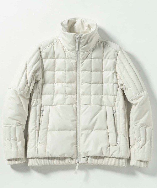 C DIEM（カルペディエム）の「C DIEM(カルペディエム)Leather Square Quilt Down Jacket /スクエアキルトレザーダウンジャケット（ダウンジャケット/コート・メンズ・ブラック/ホワイト・M/L）」の21枚目の写真