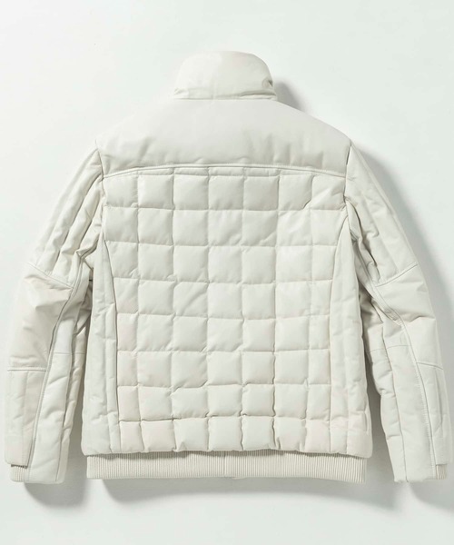 C DIEM（カルペディエム）の「C DIEM(カルペディエム)Leather Square Quilt Down Jacket /スクエアキルトレザーダウンジャケット（ダウンジャケット/コート・メンズ・ブラック/ホワイト・M/L）」の22枚目の写真