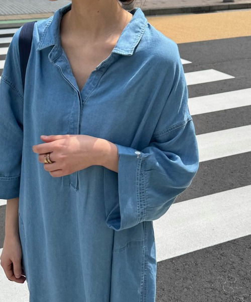 CANAL JEAN RED CHOP WORKS　スキッパーデニムワンピース CANAL JEAN（キャナルジーン）の「RED CHOP WORKS スキッパー