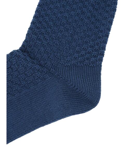 Samansa Mos2（サマンサ モスモス）の「ワッフル編みソックス（ソックス/靴下・レディース・ブルー/マスタード/ブラウン/オフホワイト・F）」の6枚目の写真