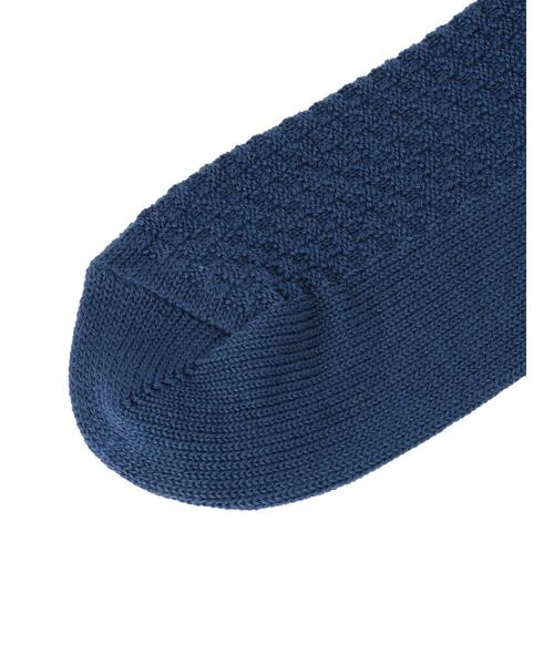 Samansa Mos2（サマンサ モスモス）の「ワッフル編みソックス（ソックス/靴下・レディース・ブルー/マスタード/ブラウン/オフホワイト・F）」の5枚目の写真