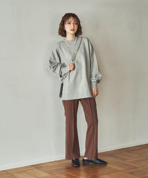 coen（コーエン）の「【WEB限定】USAコットンチビ刺繍裏毛スウェット（スウェット・レディース・ネイビー/グレー/ナチュラル/ケリーグリーン・FREE）」の8枚目の写真