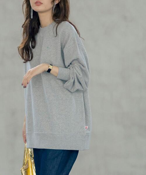 coen（コーエン）の「【WEB限定】USAコットンチビ刺繍裏毛スウェット（スウェット・レディース・ネイビー/グレー/ナチュラル/ケリーグリーン・FREE）」の9枚目の写真