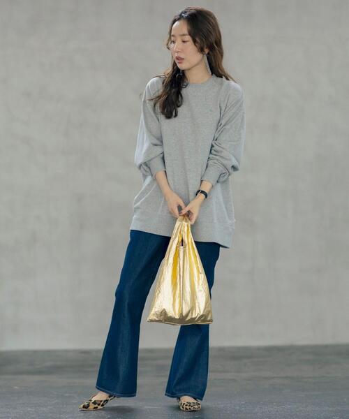 coen（コーエン）の「【WEB限定】USAコットンチビ刺繍裏毛スウェット（スウェット・レディース・ネイビー/グレー/ナチュラル/ケリーグリーン・FREE）」の10枚目の写真