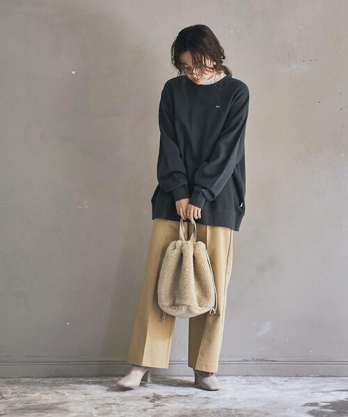 coen（コーエン）の「【WEB限定】USAコットンチビ刺繍裏毛スウェット（スウェット・レディース・ネイビー/グレー/ナチュラル/ケリーグリーン・FREE）」の15枚目の写真