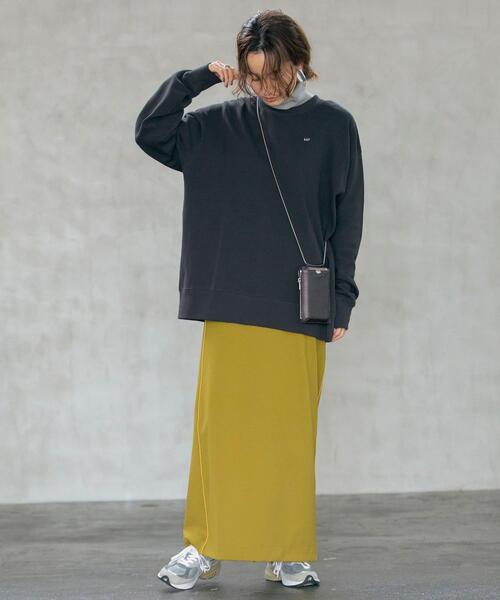 coen（コーエン）の「【WEB限定】USAコットンチビ刺繍裏毛スウェット（スウェット・レディース・ネイビー/グレー/ナチュラル/ケリーグリーン・FREE）」の18枚目の写真