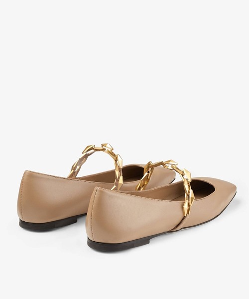 ◆Jimmy Choo 最新作◆Diamond Tilda バレエ フラット/Brown◆ JIMMY CHOO（ジミーチュウ）の「DIAMOND TILDA FLAT（バレエ