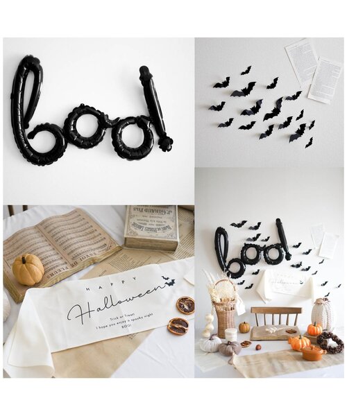 ハロウィンタペストリー& booバルーンセット（コスチューム/パーティー