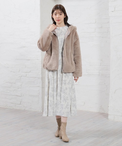 Honeys（ハニーズ）の「ファーフードブルゾン（ブルゾン）」 - WEAR