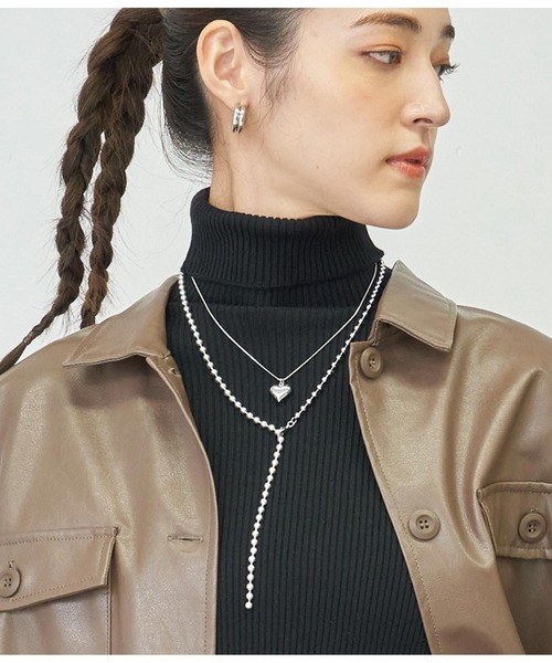 ANAP（アナップ）の「ポールロングチェーンネックレス（ネックレス・レディース・シルバー・FREE）」の2枚目の写真